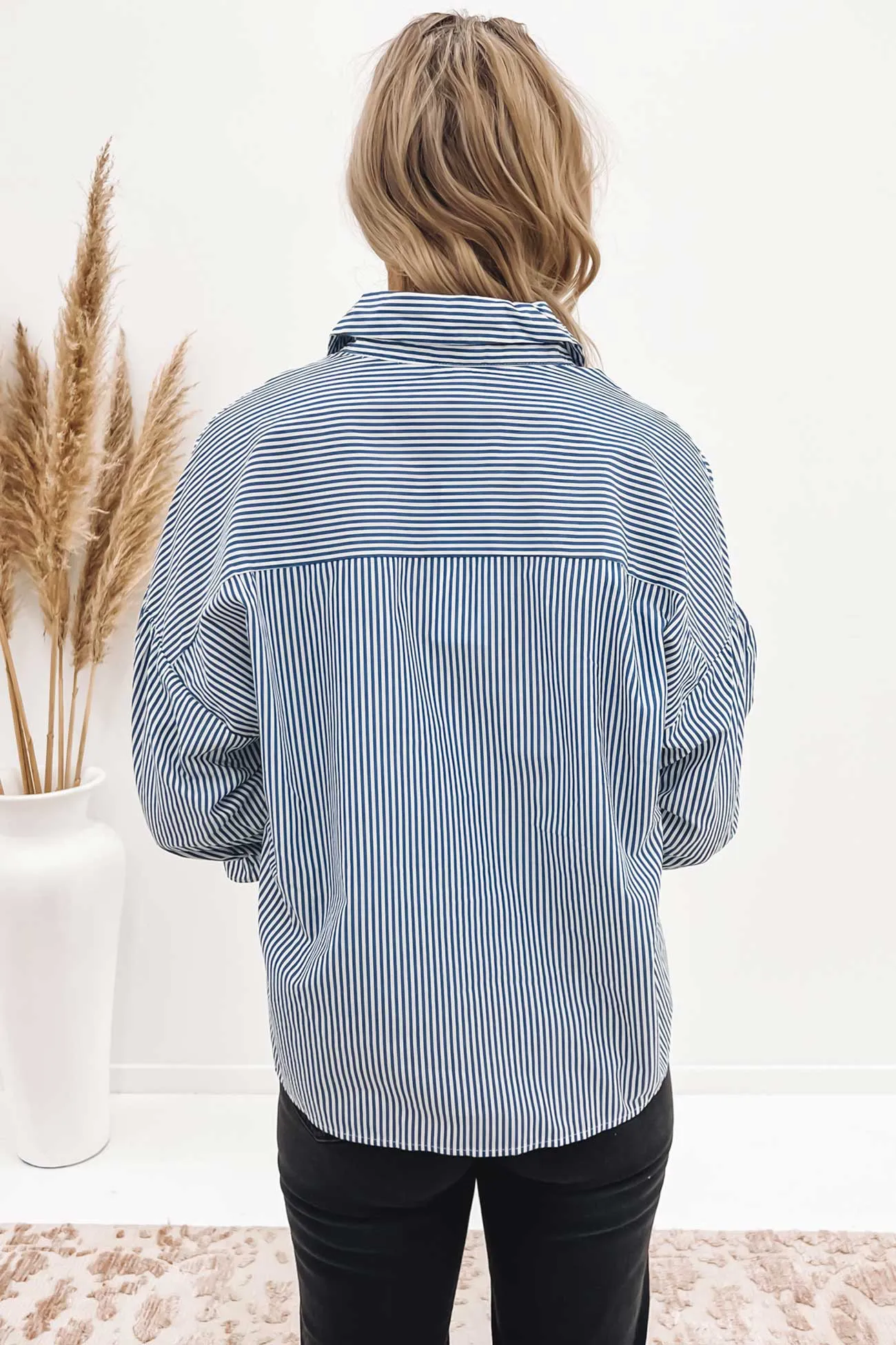 Hards Top Navy Stripe