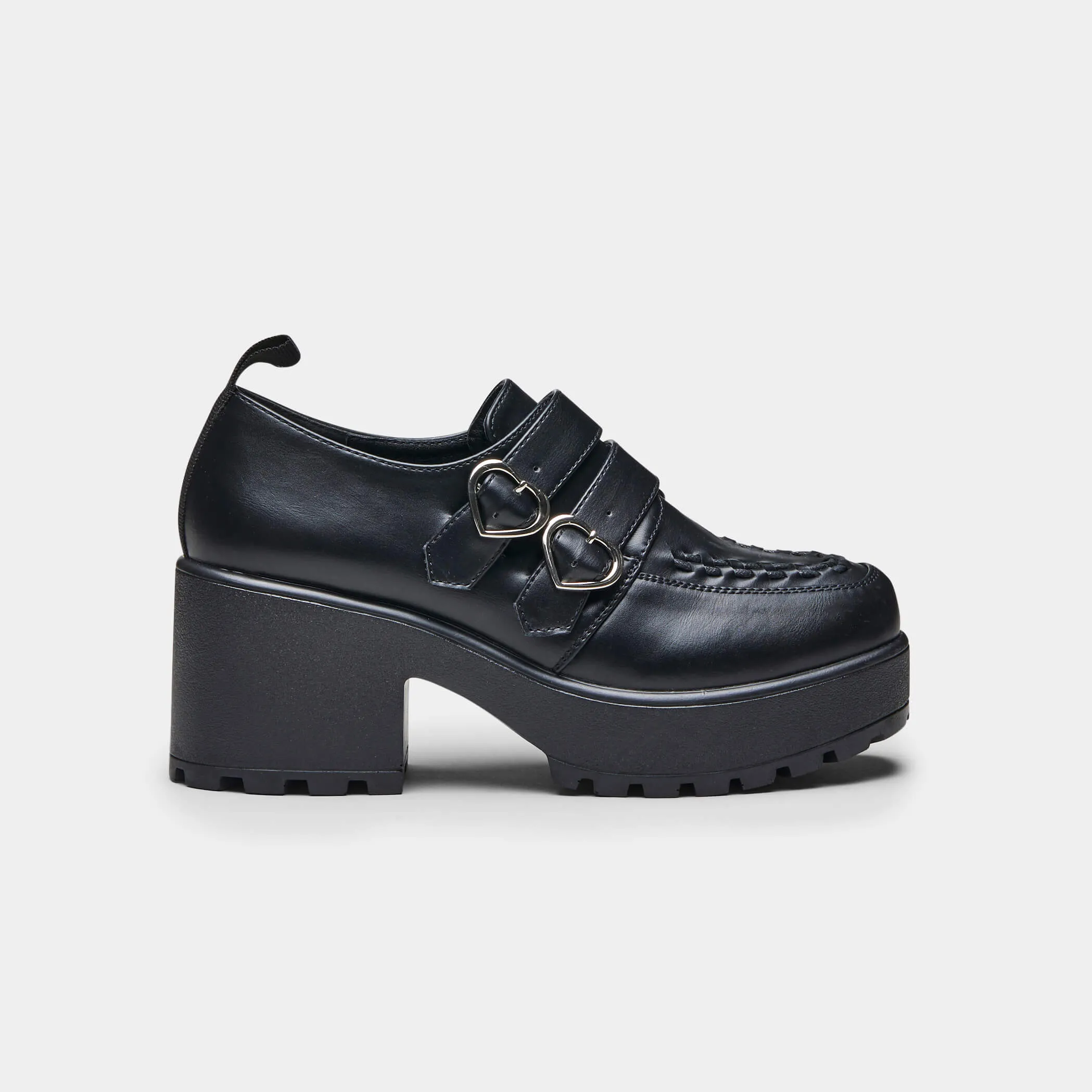 IAGO Metal Heart Oxford Platform Shoes