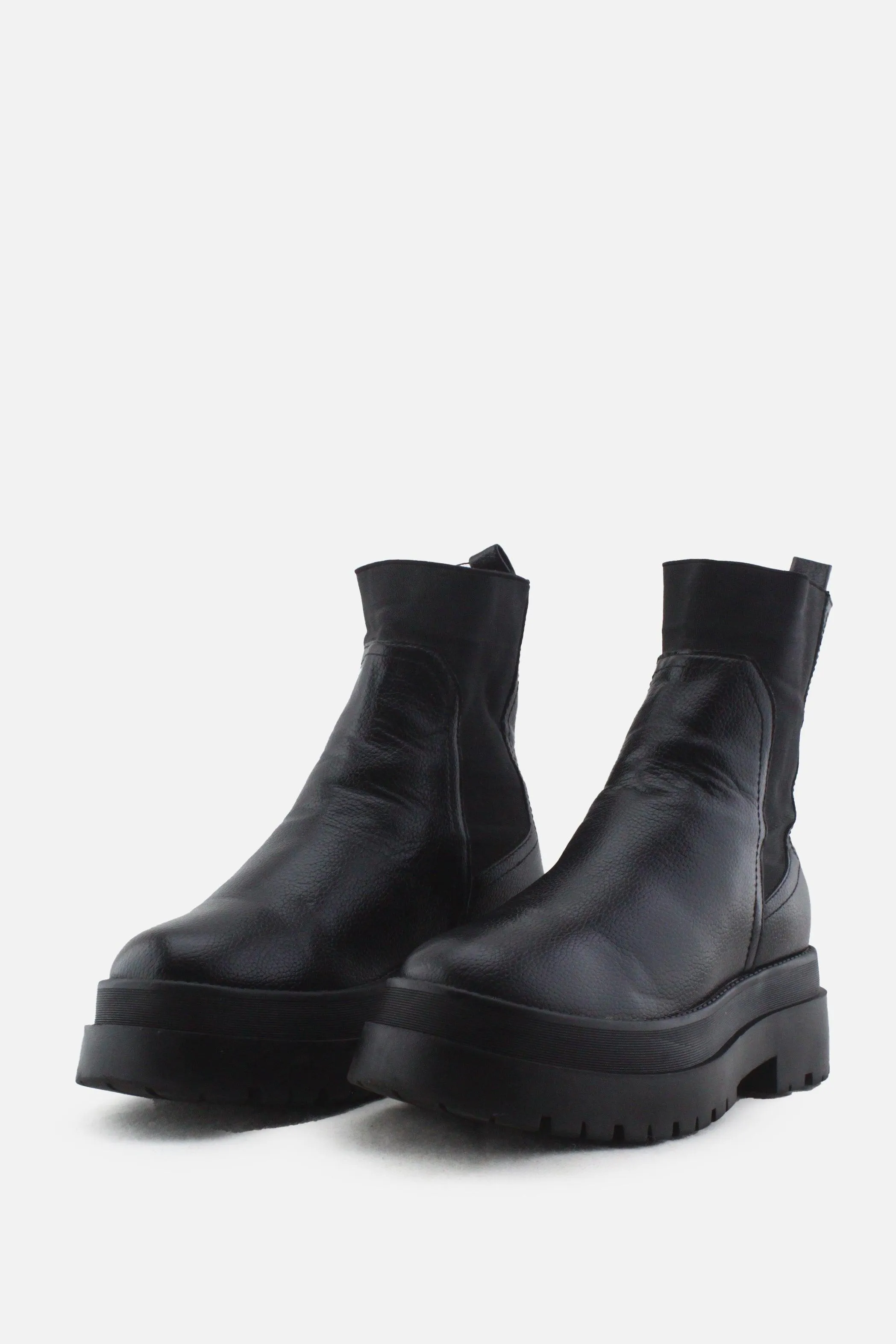 Jenny Fairy Stretchable Combat Ankle Boots | 100% Authentic Leather