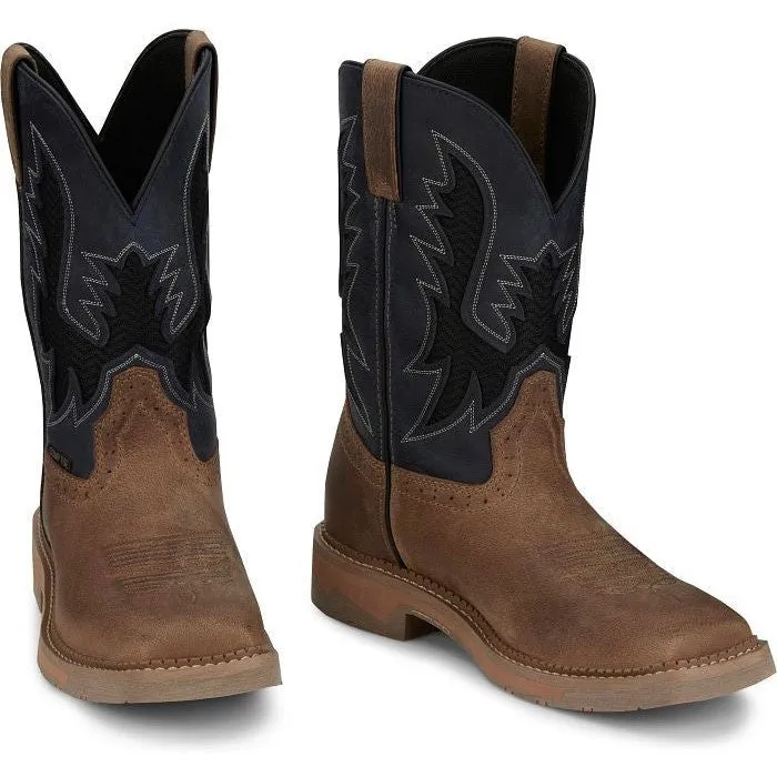 Justin Men's Bolt 11" Comp Toe Western Work Boot -Tan- SE4115