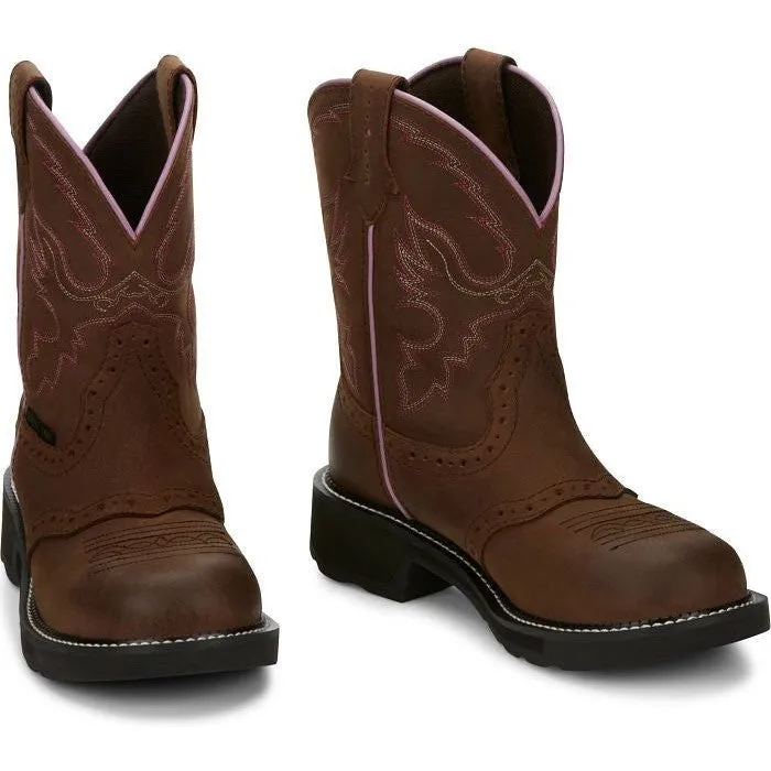 Justin Women's Wanette 8" ST Western Work Boot -Brown- GY9980