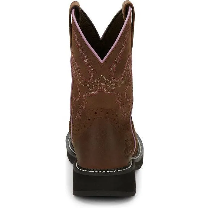 Justin Women's Wanette 8" ST Western Work Boot -Brown- GY9980