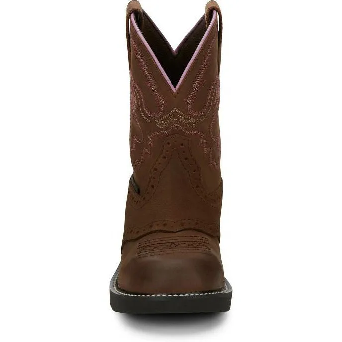 Justin Women's Wanette 8" ST Western Work Boot -Brown- GY9980