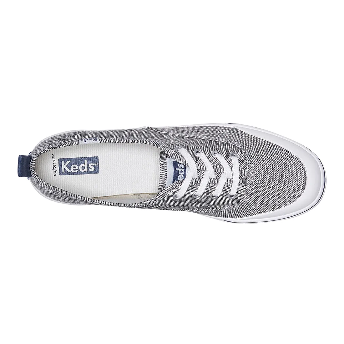 Keds Women's Champion Toe Cap Splash Twill Sneaker Grey/Navy (WF67887)