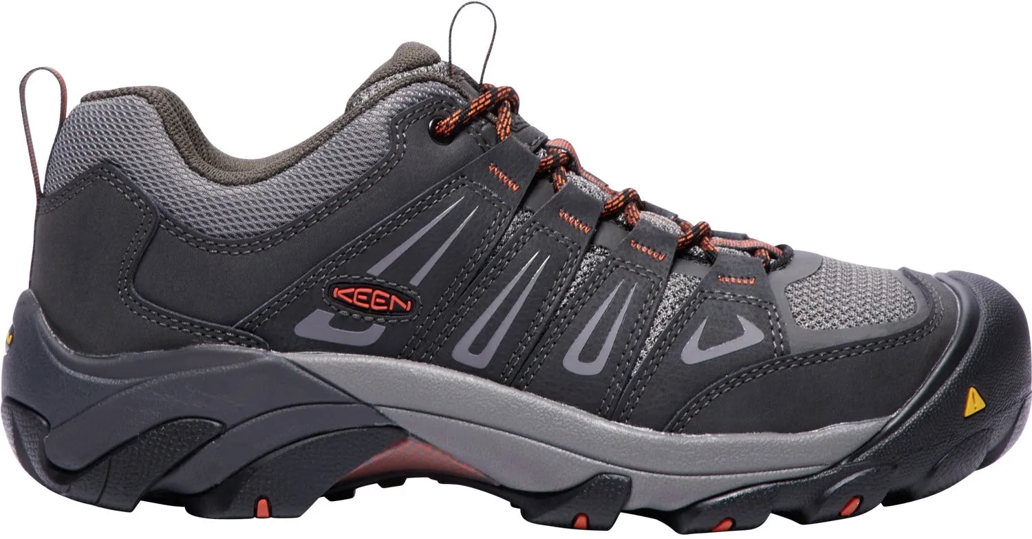 'Keen Utility' Men's Boulder Low EH Steel Toe - Black / Grey / Orange