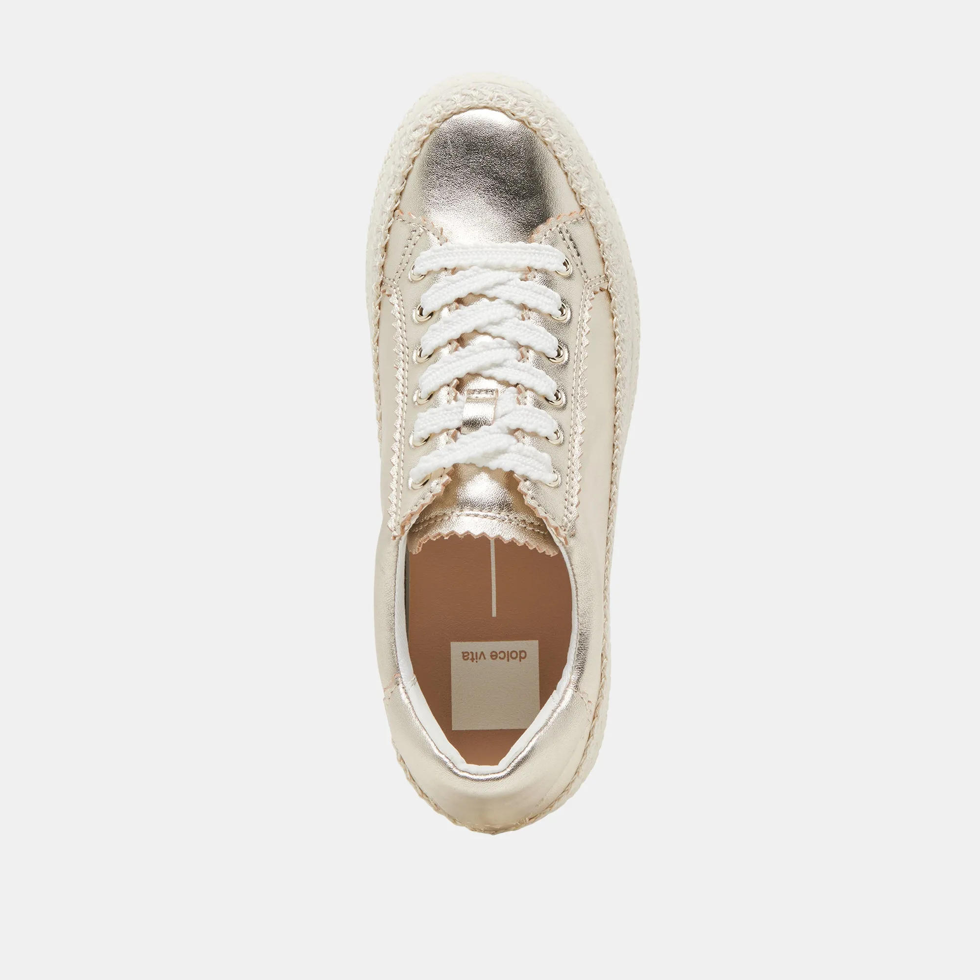 LENNIX SNEAKERS LIGHT GOLD METALLIC LEATHER