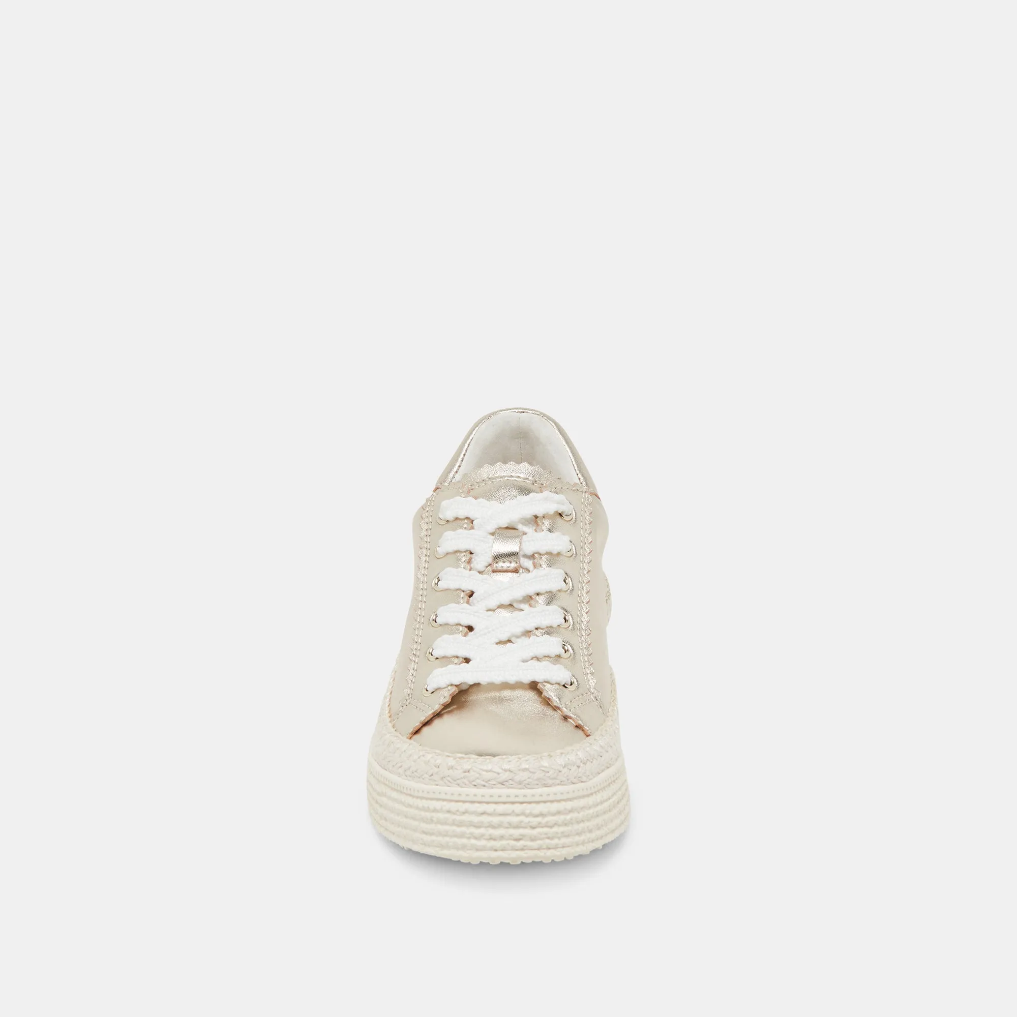 LENNIX SNEAKERS LIGHT GOLD METALLIC LEATHER