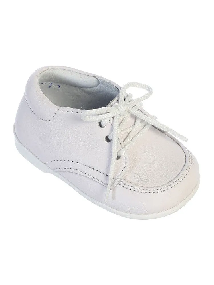 Little Boys White Stitches Lace Up Dress Shoes 5-8 Toddler