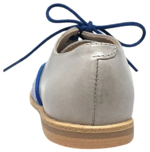 Manuela de Juan Boy's & Girl's Lucio Igloo Tequila Taupe Leather Slip On Laceless Oxford Shoe