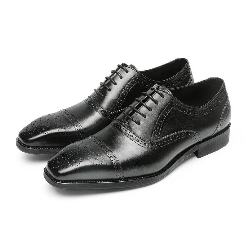 Men Handmade Classic Cowhide Oxford Shoes