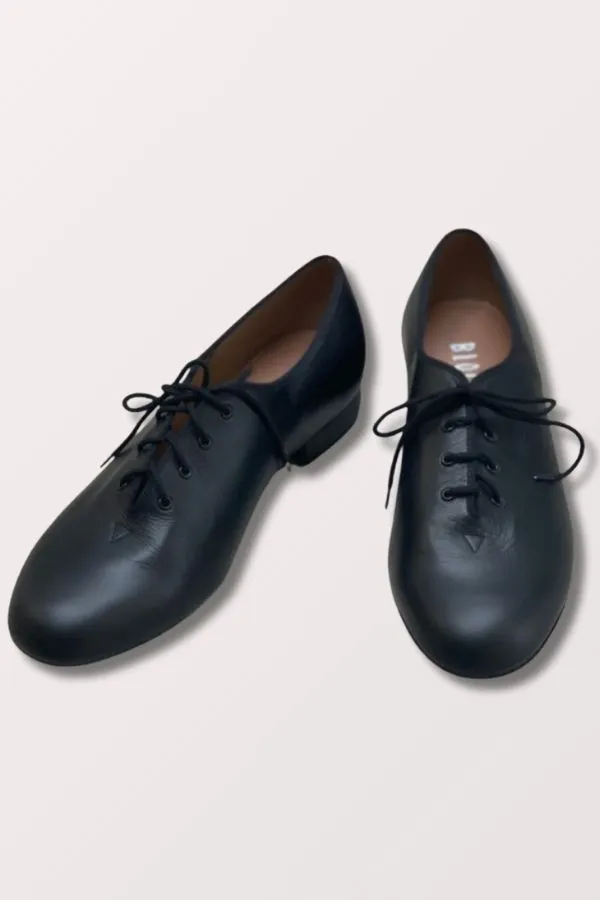 Men's Jazz Oxford Ballroom Shoes with Suede Sole - Black