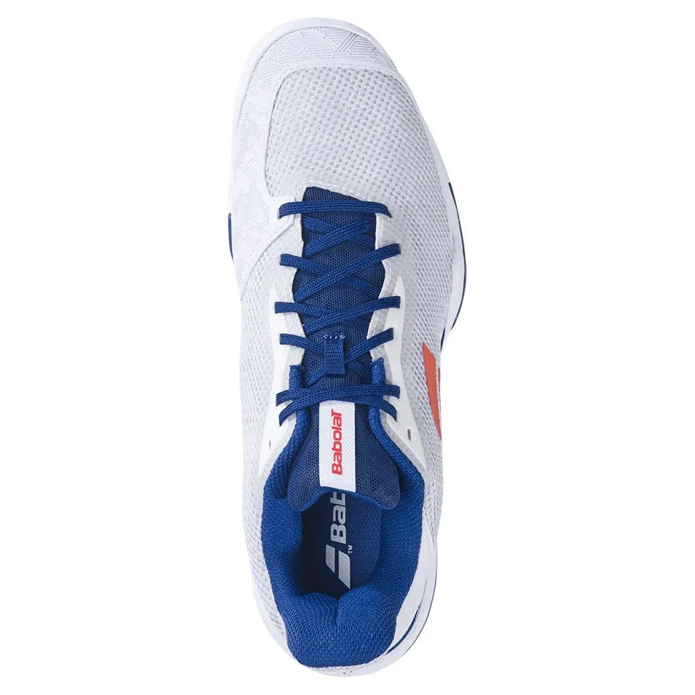 Men's Jet Tere All Court Tennis Shoes White and Estate Blue