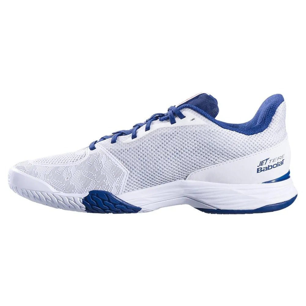 Men's Jet Tere All Court Tennis Shoes White and Estate Blue