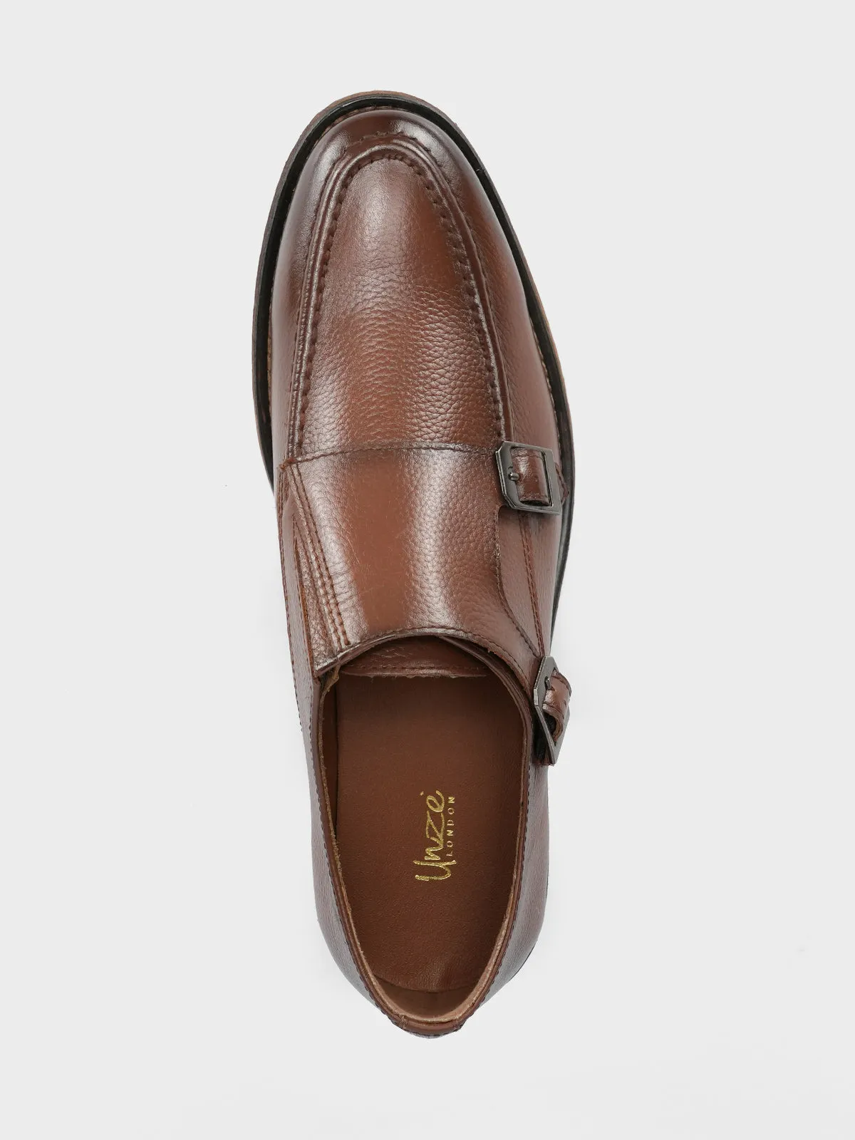 Men's "BOSTON" Leather Monk Strap Dress Shoes