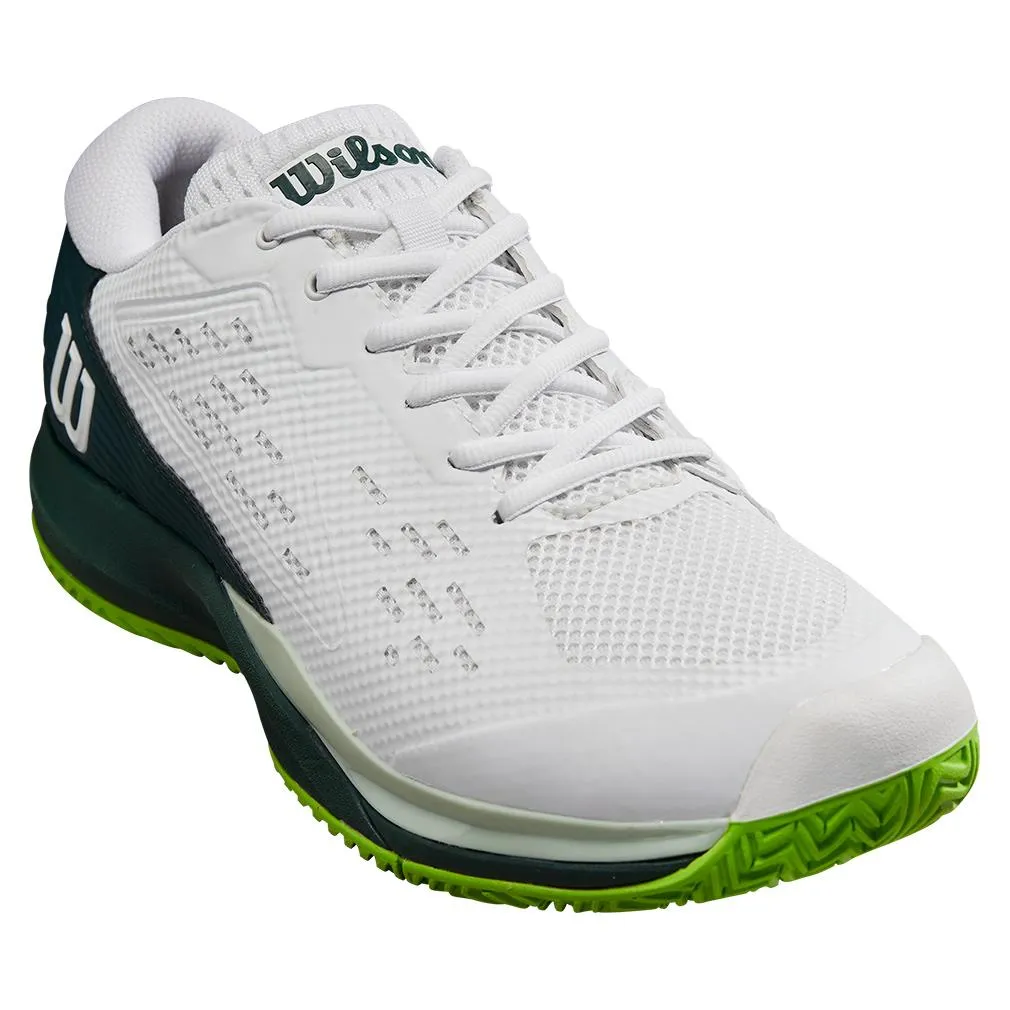 Men's Rush Pro Ace Wide Tennis Shoes White and Ponderosa