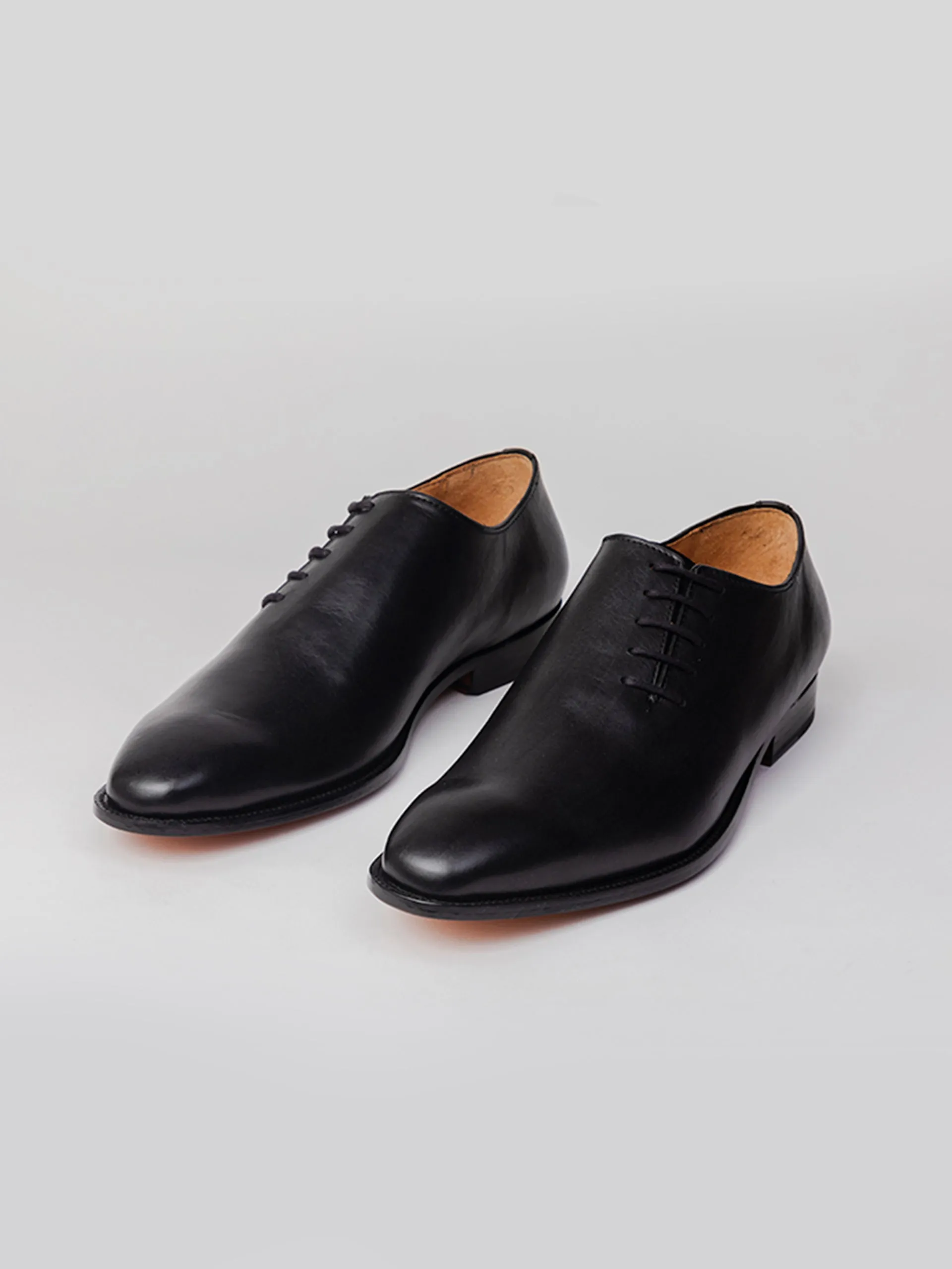 men's side lace up oxford-black