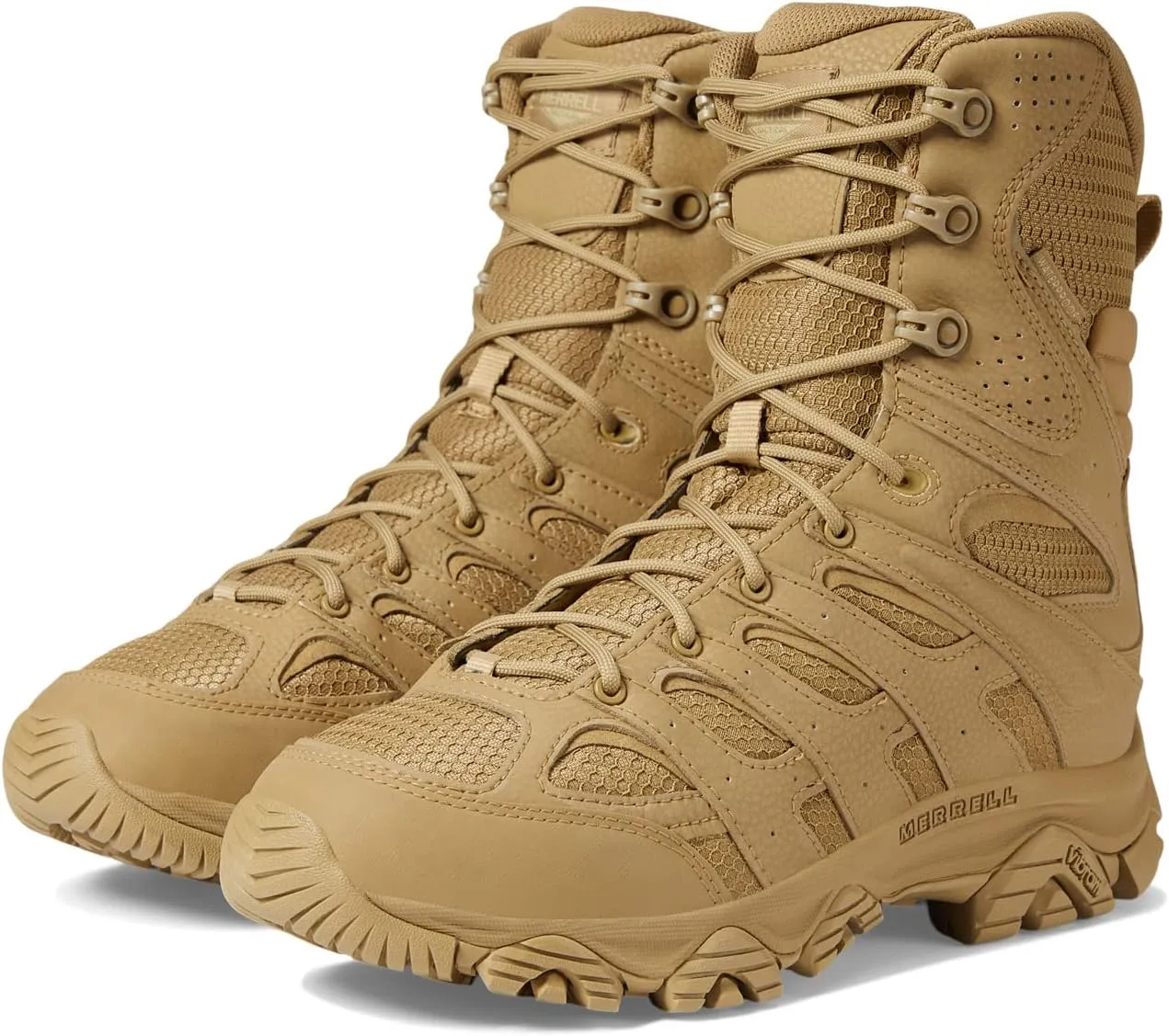 Moab 3 8" Tactical Zip Wp Merrell Work Lace-up Boot, Coyote