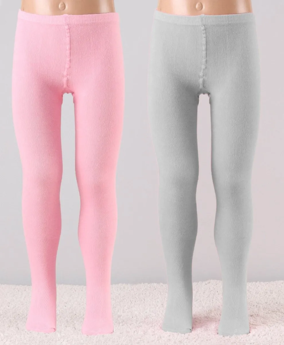 Mustang Combo Of 2 Cotton Blend Stockings: Pink & Grey