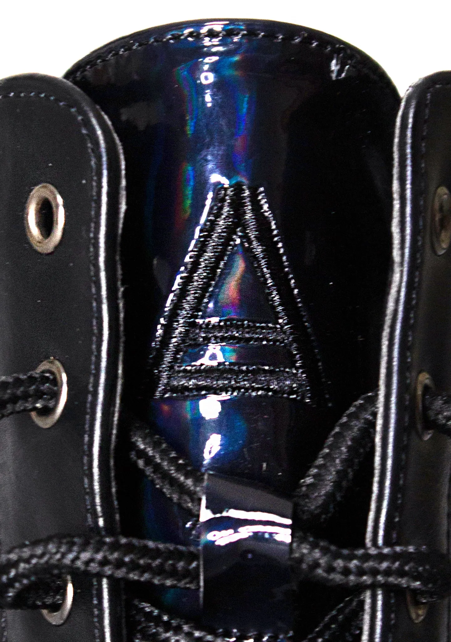 Nightshade Hologram Black Platform Boots