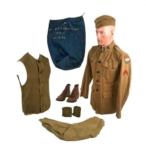 Original Identified WWI US 29th Engineer Regiment Uniform & Field Gear Grouping