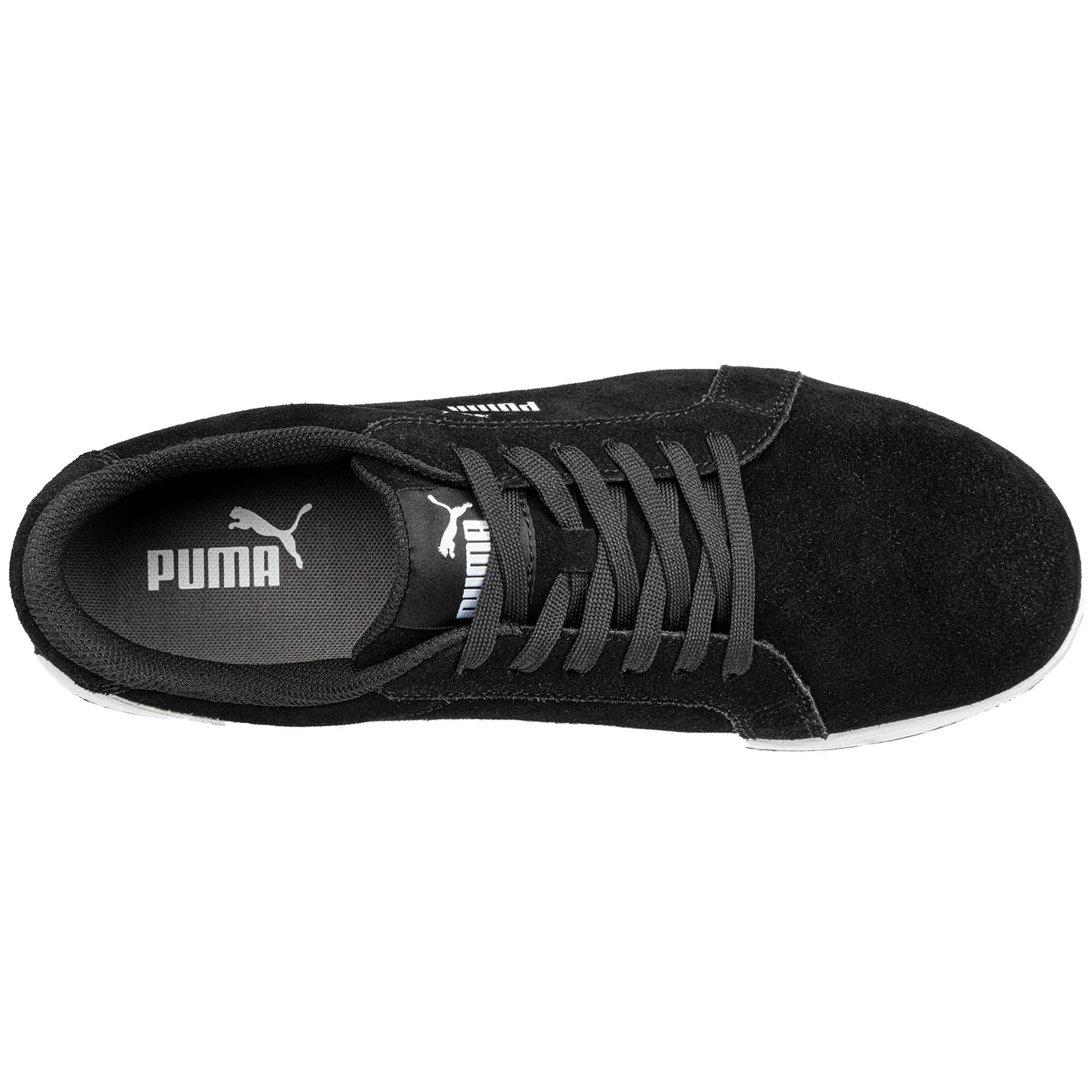 Puma Men's 640015 Iconic Suede Low Black  Composite Safety Toe Metal Free  Work Shoes