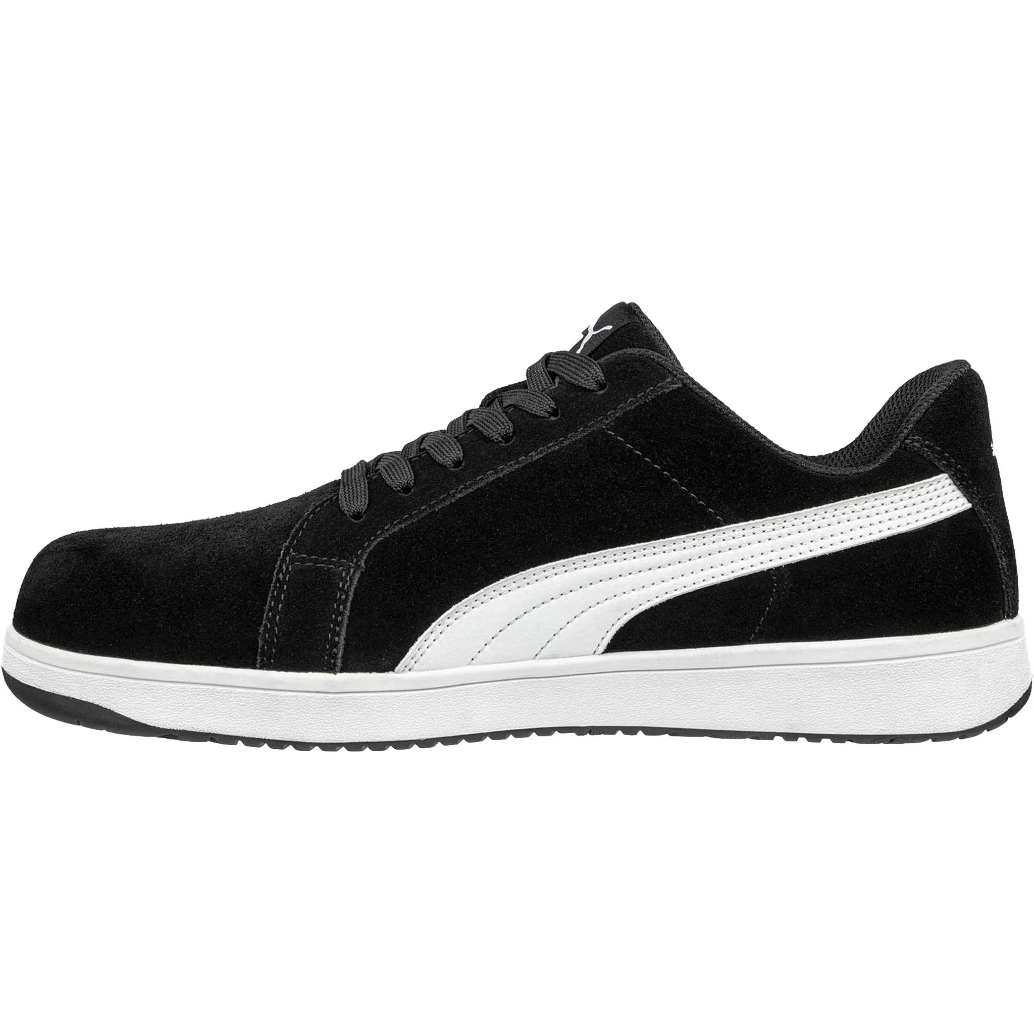 Puma Men's 640015 Iconic Suede Low Black  Composite Safety Toe Metal Free  Work Shoes