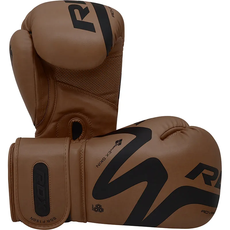 RDX T15 Nero Brown Boxing Gloves & Focus Pads