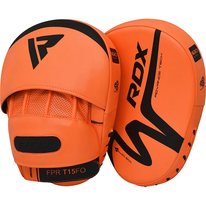 RDX T15 Nero Orange Boxing Gloves & Focus Pads