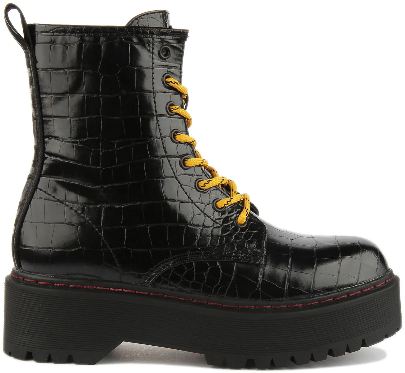 Replay Amity Combat Style Boots In Black For Women