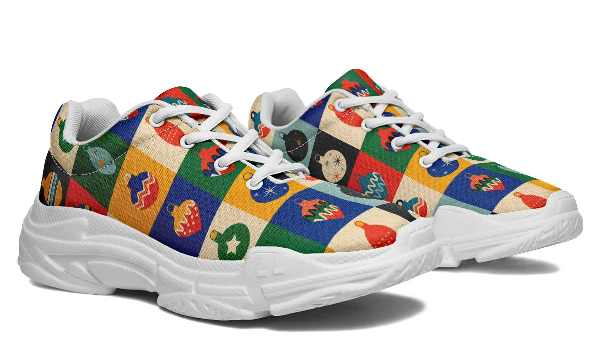 Retro Xmas Baubles Chunky Sneakers