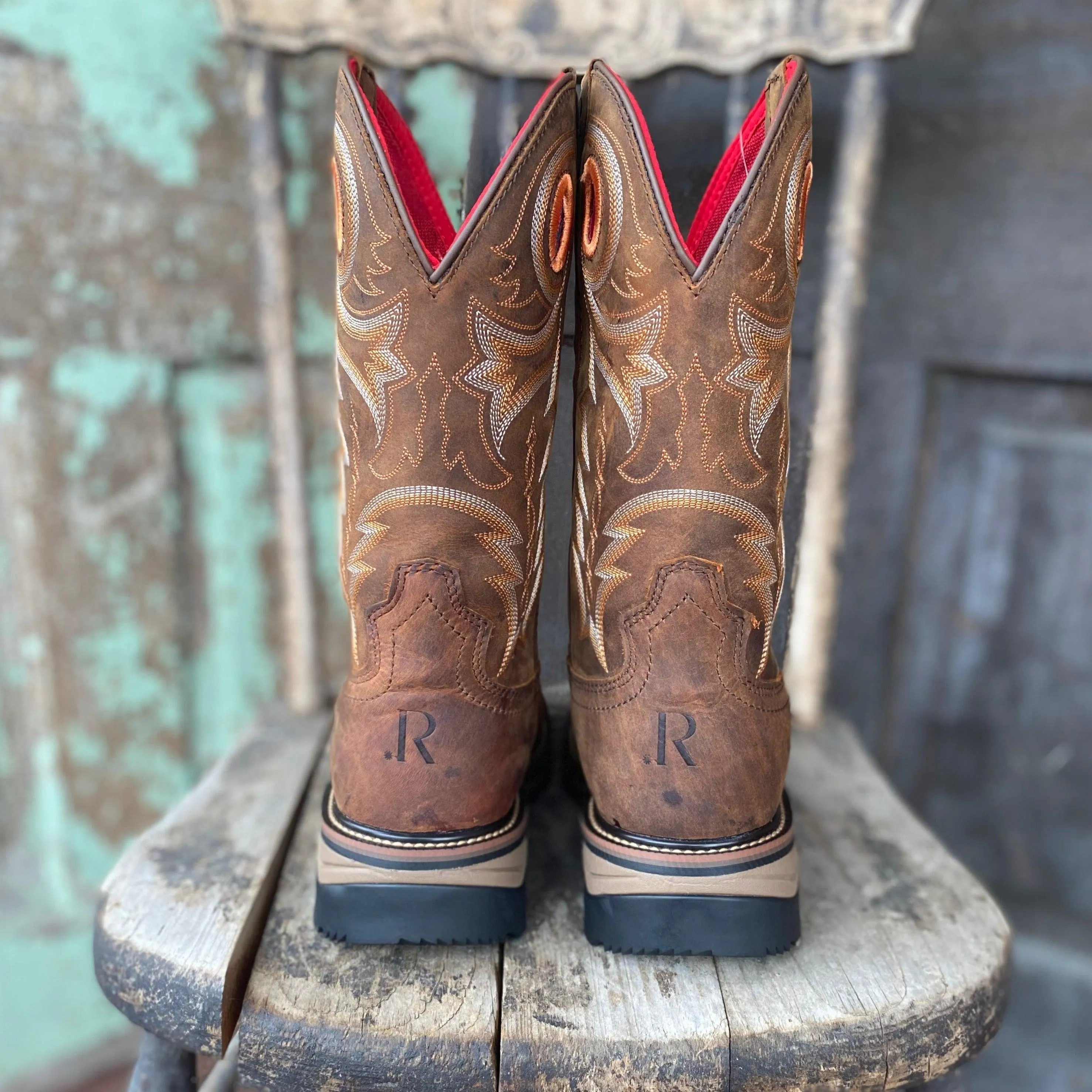 R.Watson Men's WaterProof Square Toe Cowboy Work Boots RW1010W