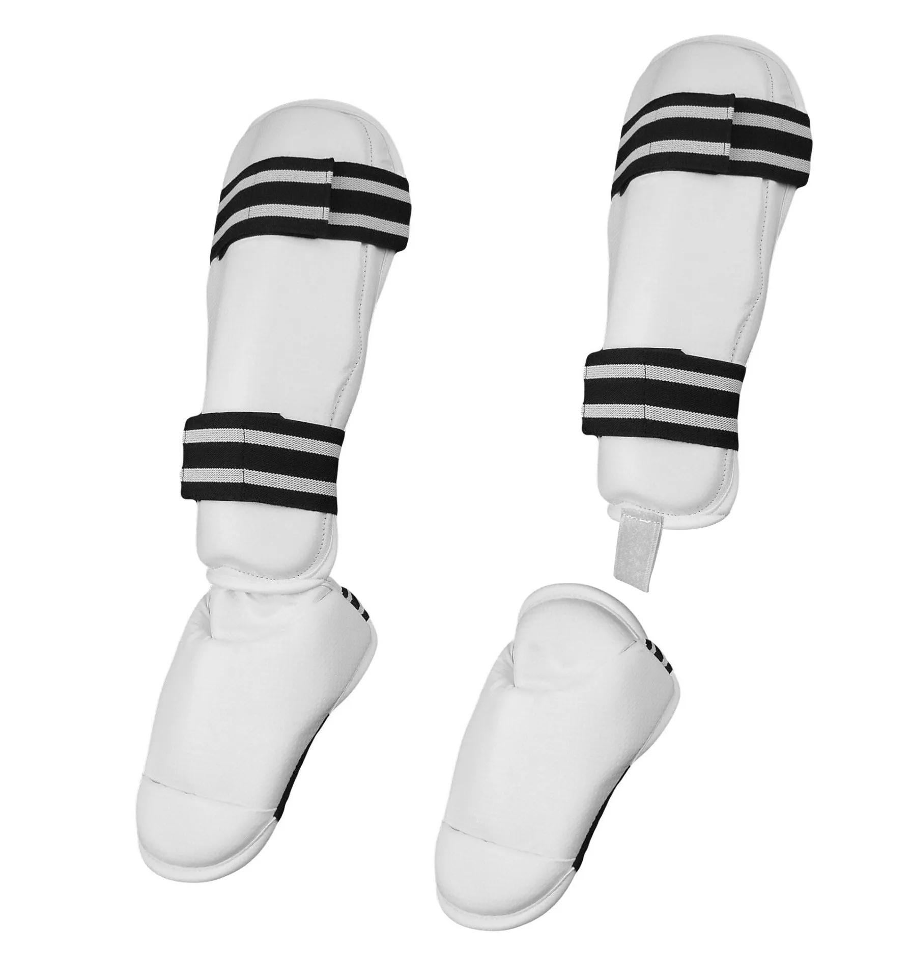 Shin Instep Guard, TKD Vinyl, White