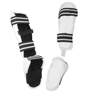 Shin Instep Guard, TKD Vinyl, White