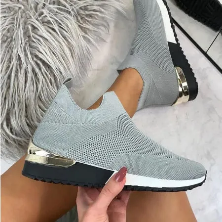 Sneakers Women Vulcanized Shoes Ladies Solid Color Slip-On Sneakers for Female Casual Sport Shoes  Fashion Mujer Shoes