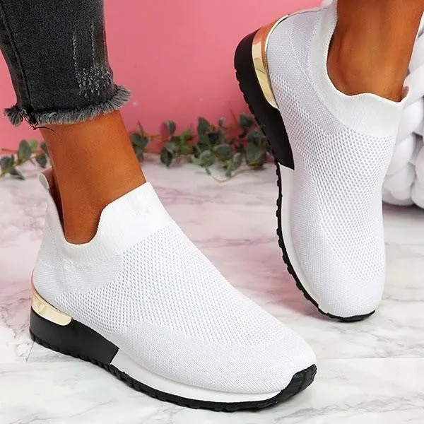 Sneakers Women Vulcanized Shoes Ladies Solid Color Slip-On Sneakers for Female Casual Sport Shoes  Fashion Mujer Shoes