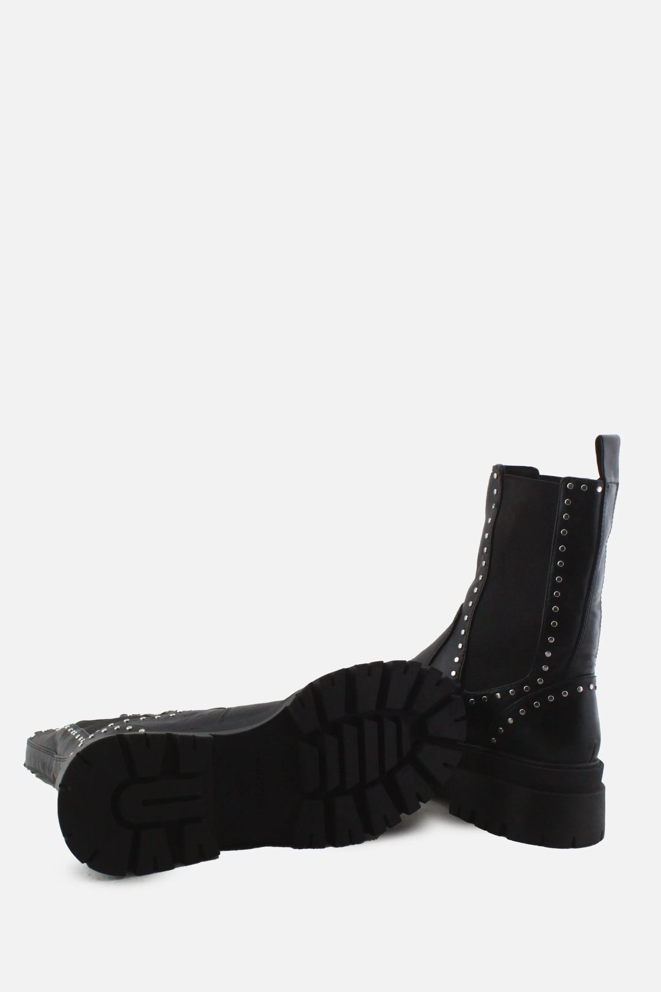 Stradivarius Stretchable Combat Ankle Boots |100% Authentic Leather