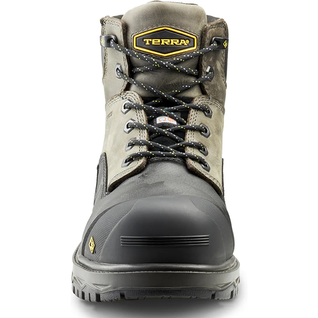 Terra Men's Gantry 6" Nano Comp Toe WP Work Boot -Gray- 4T8VGY