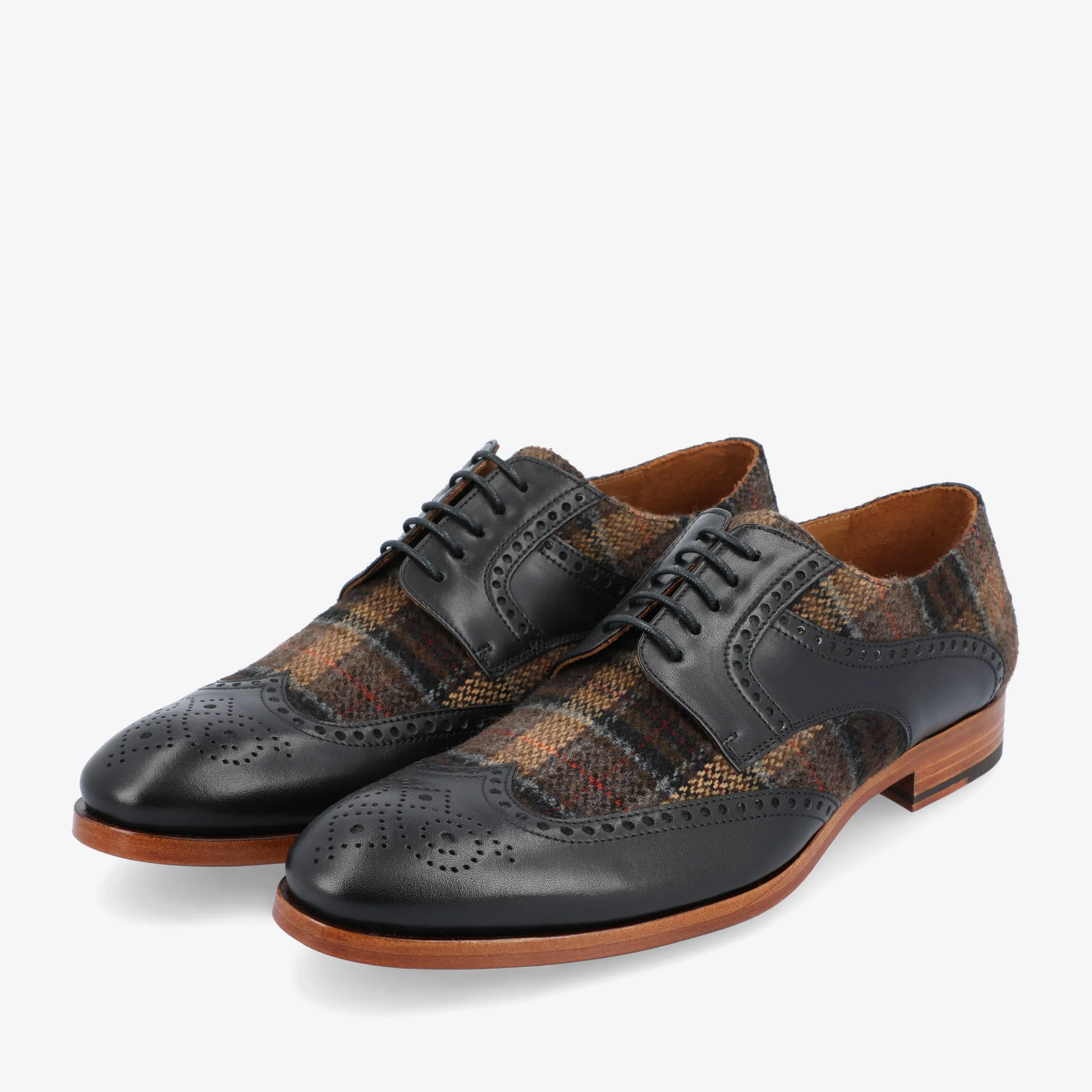 The Wallace Shoe in Brown Tartan (Last Chance, Final Sale)