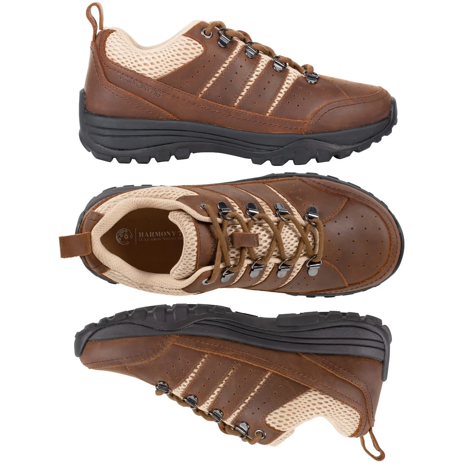 Trail Shoe • Bailey Brown Leather & Crème Mesh