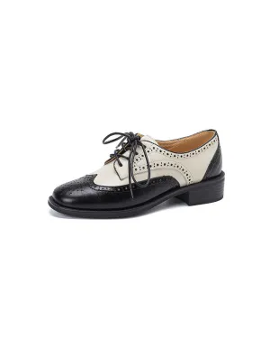 Two Tone Vintage Oxford Shoes for Women