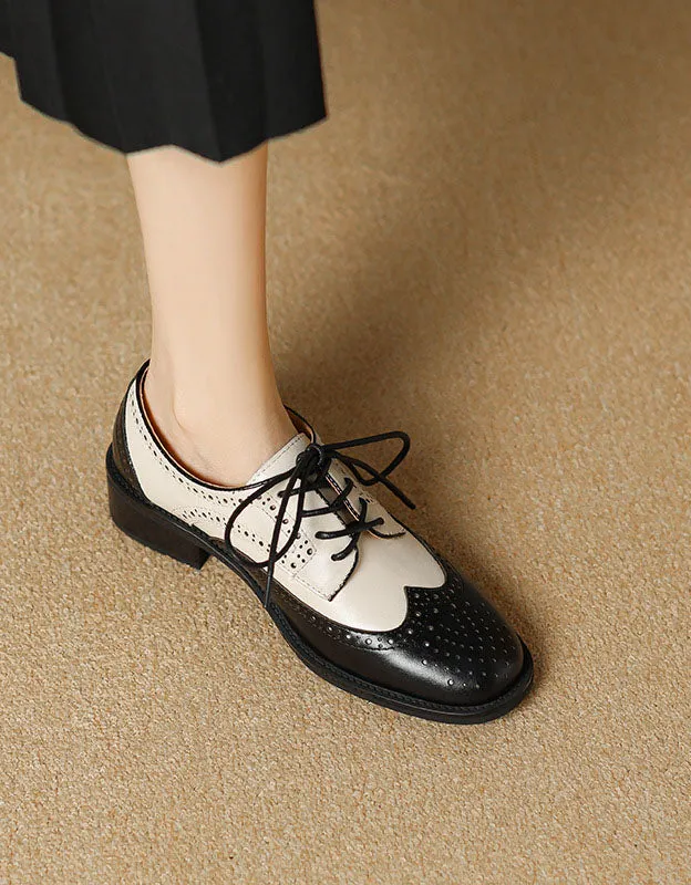 Two Tone Vintage Oxford Shoes for Women