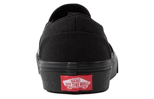 Vans Asher VN0A45JM186 Women's Black Canvas Slip-on Skateboard Shoes KHO146