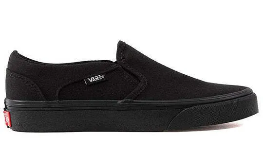 Vans Asher VN0A45JM186 Women's Black Canvas Slip-on Skateboard Shoes KHO146