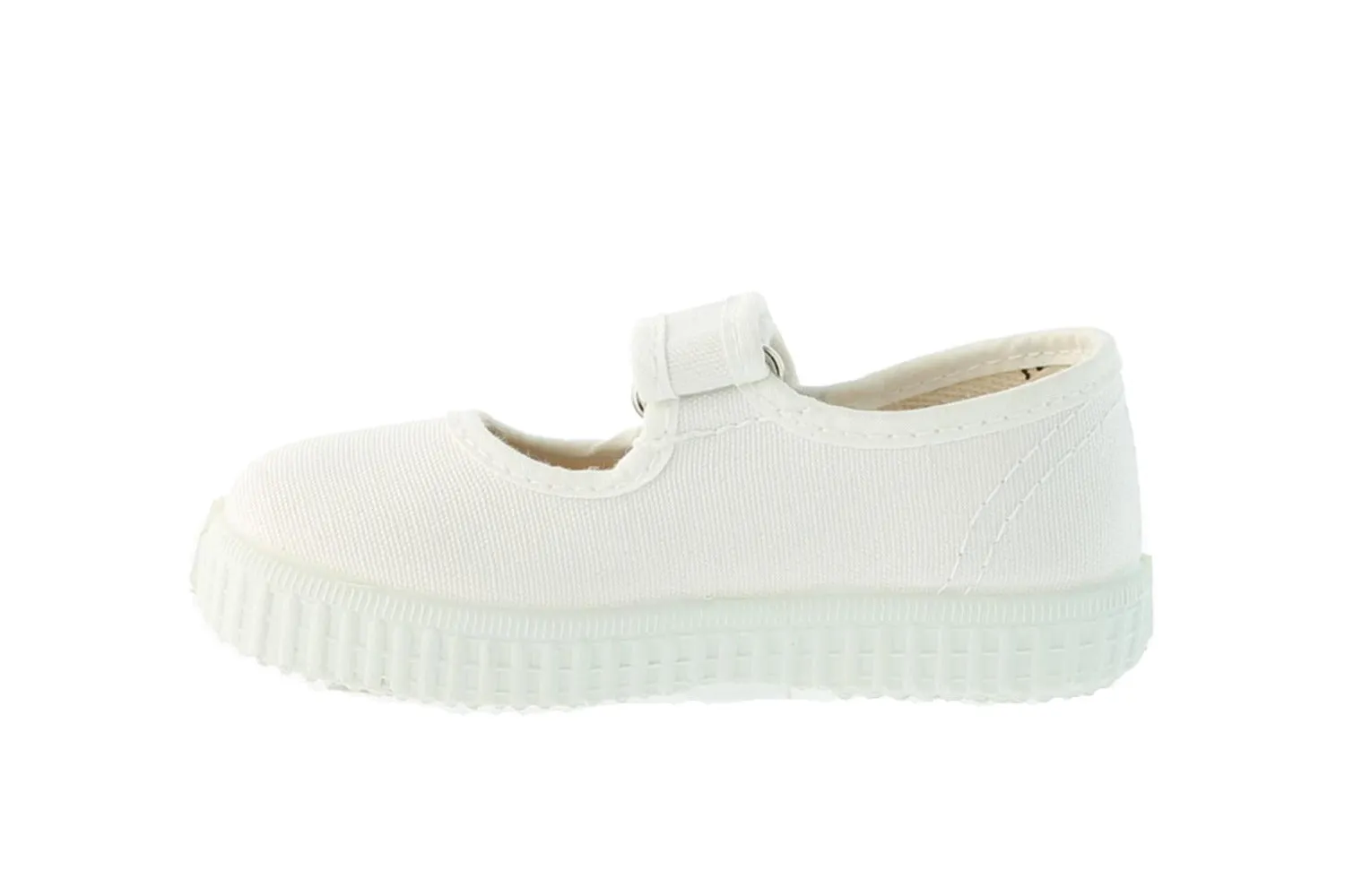 Victoria Girl's Single Strap Mary Jane, Blanco