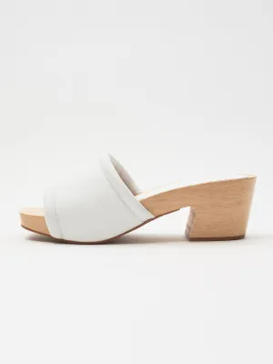 White Ciro Clog