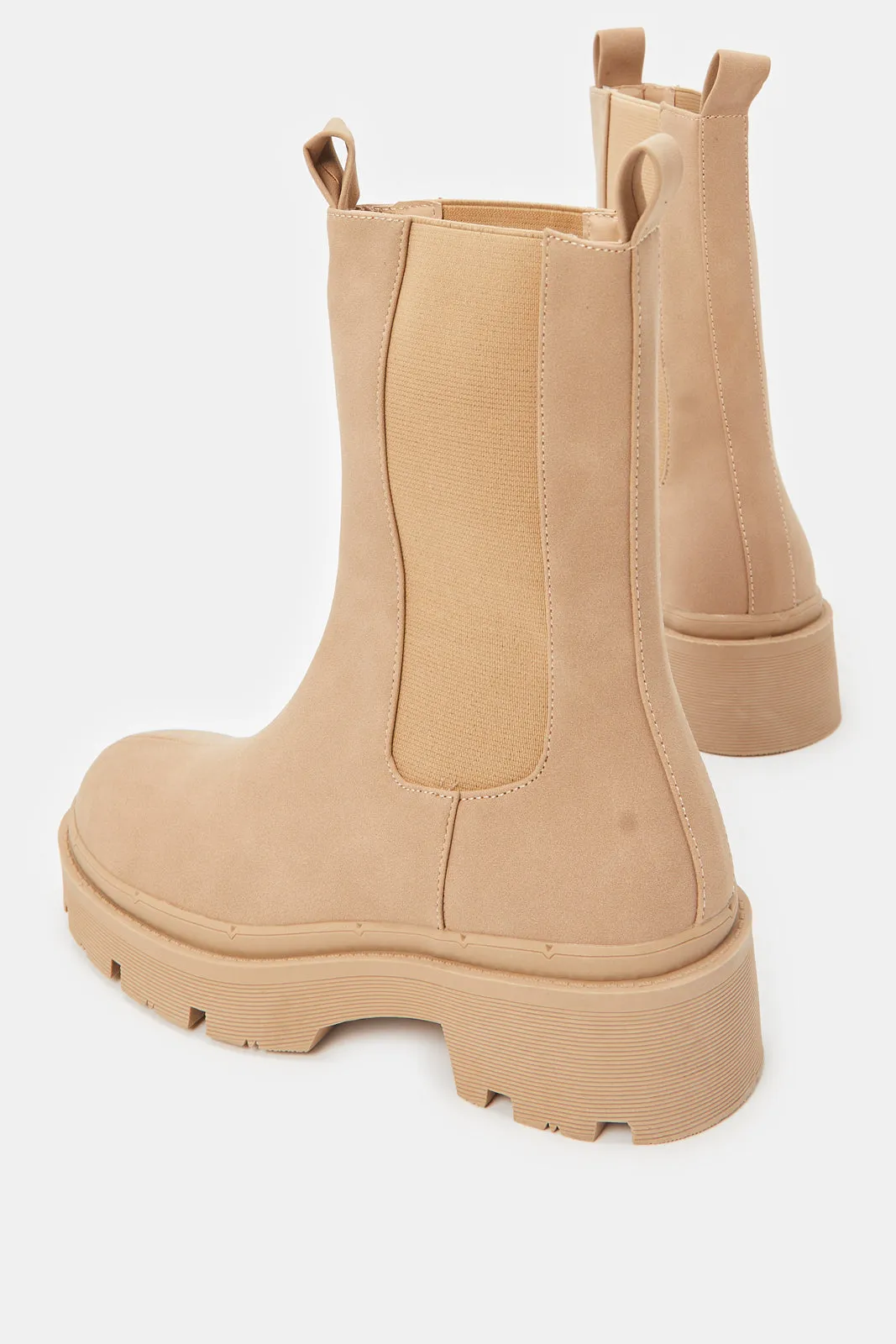 Women Tan Chelsea Boots