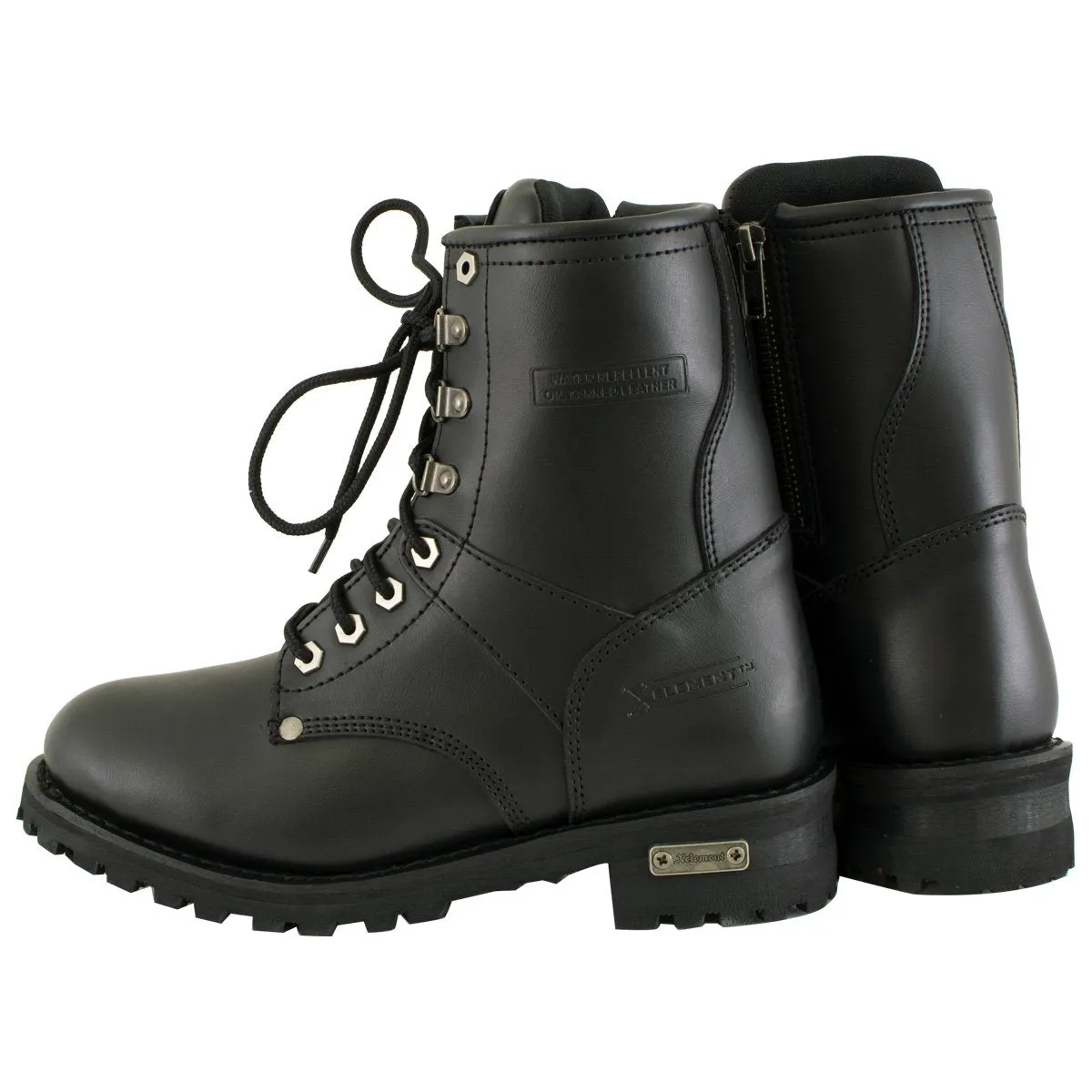 Xelement 2446 'Vigilant' Women's Black Logger Boots with Inside Zipper